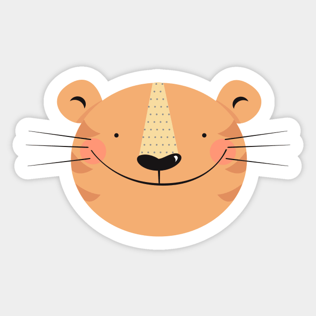 Happy Tiger Sticker by ilaamen